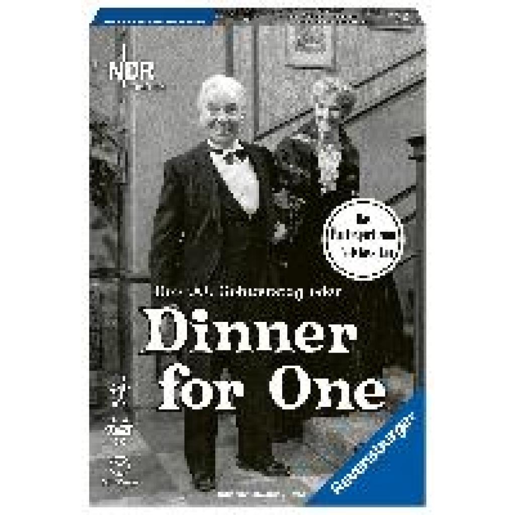4005556268351 - Brand Inka Ravensburger Partyspiel - 26835 - Der 90 Geburtstag oder Dinner for One - Gesellschaftsspiel für Erwachsene und Kinder ab 10 Jahren Spiel zum Film-Klassiker Perfekt für Weihnachten und Silvester