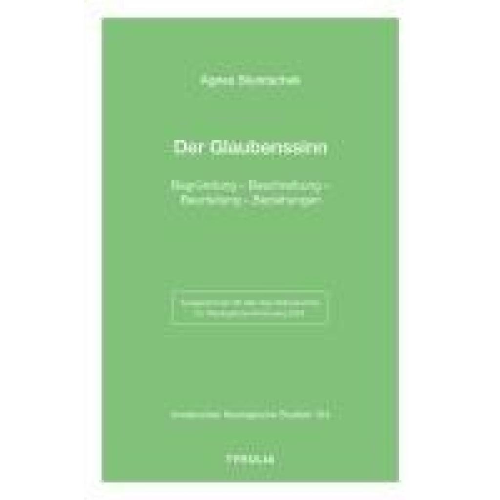 9783702242404 - Slunitschek Agnes Der Glaubenssinn