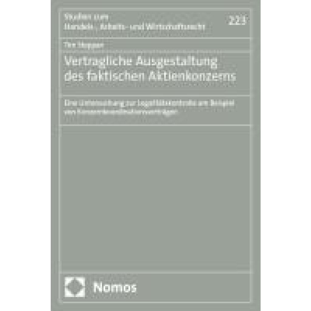 9783756018796 - Steppan Tim Vertragliche Ausgestaltung des faktischen Aktienkonzerns 9783756018796 - Steppan Tim Vertragliche Ausgestaltung des faktischen Aktienkonzerns