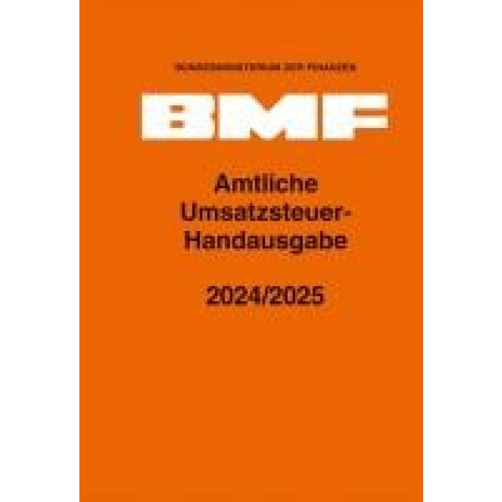 9783503239979 - Amtliche Umsatzsteuer-Handausgabe 2024 2025