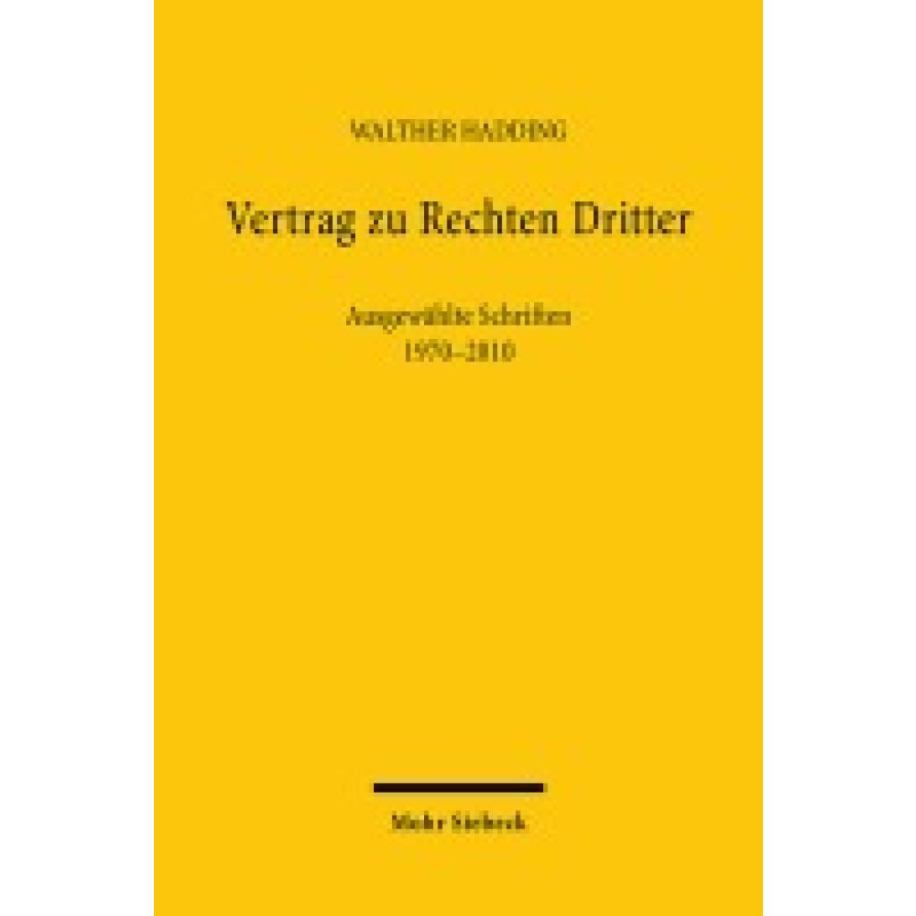 9783161641152 - Hadding Walther Vertrag zu Rechten Dritter