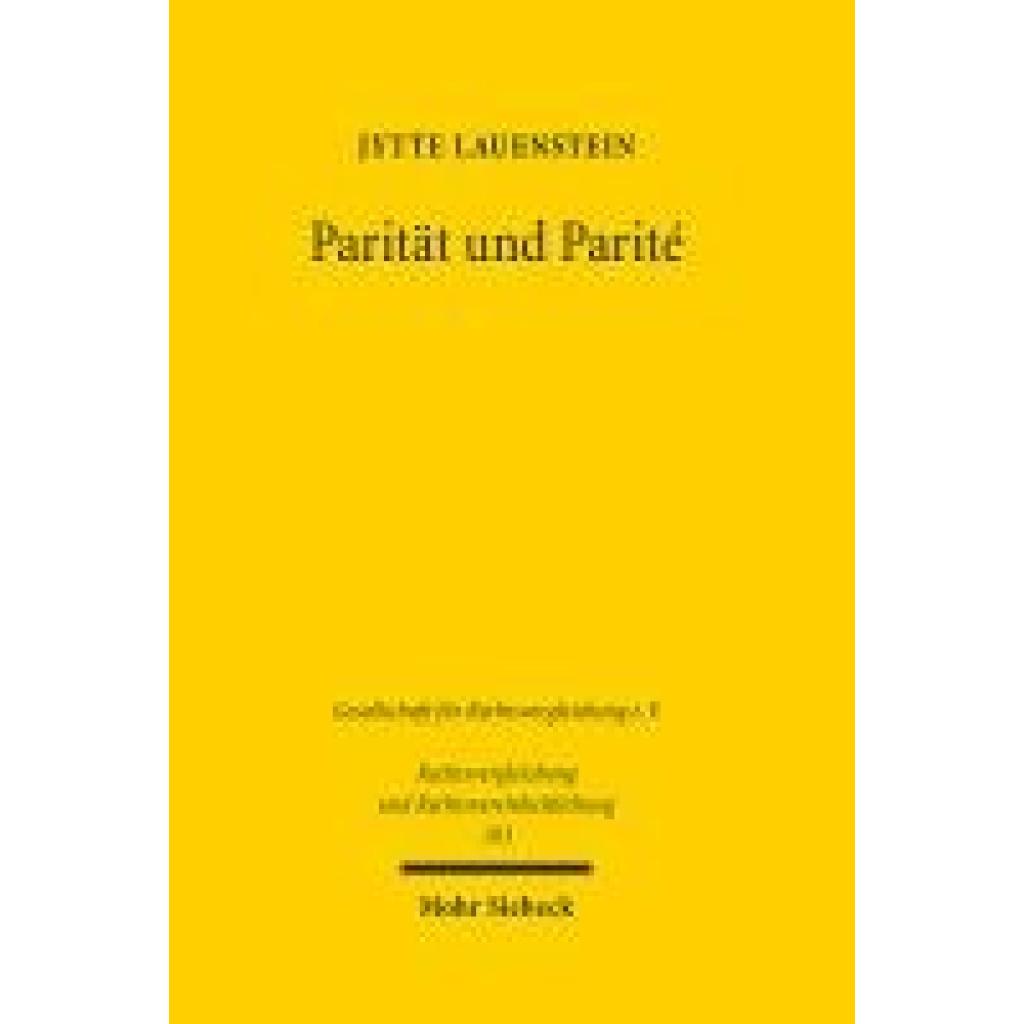 9783161639739 - Lauenstein Jytte Parität und Parité 9783161639739 - Lauenstein Jytte Parität und Parité
