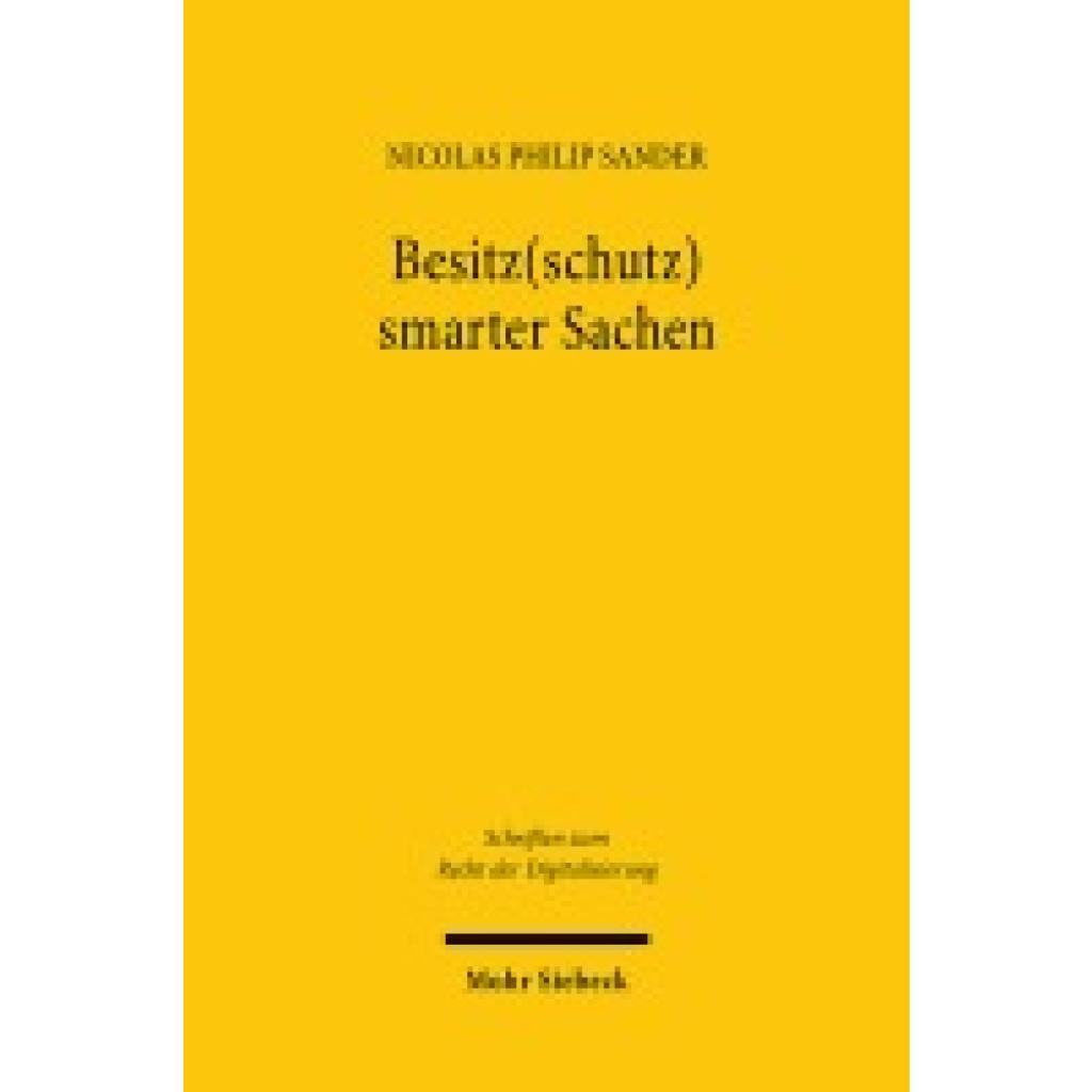 9783161639210 - Sander Nicolas Philip Besitz(schutz) smarter Sachen