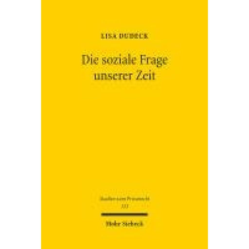 9783161637827 - Dudeck Lisa Die soziale Frage unserer Zeit