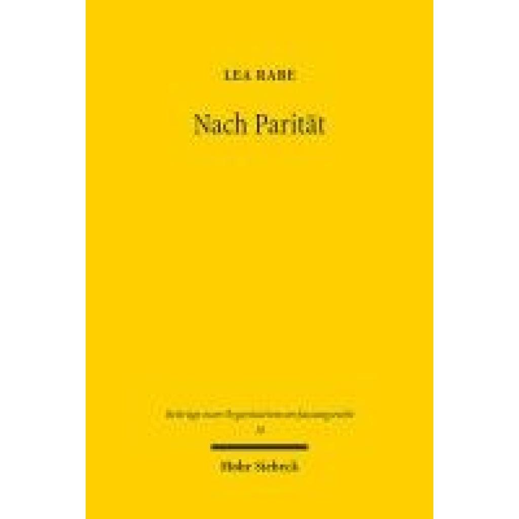 9783161639395 - Rabe Lea Nach Parität