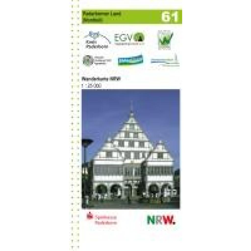 9783959650342 - Paderborner Land (Nordteil) Blatt 61 topographische Wanderkarte NRW