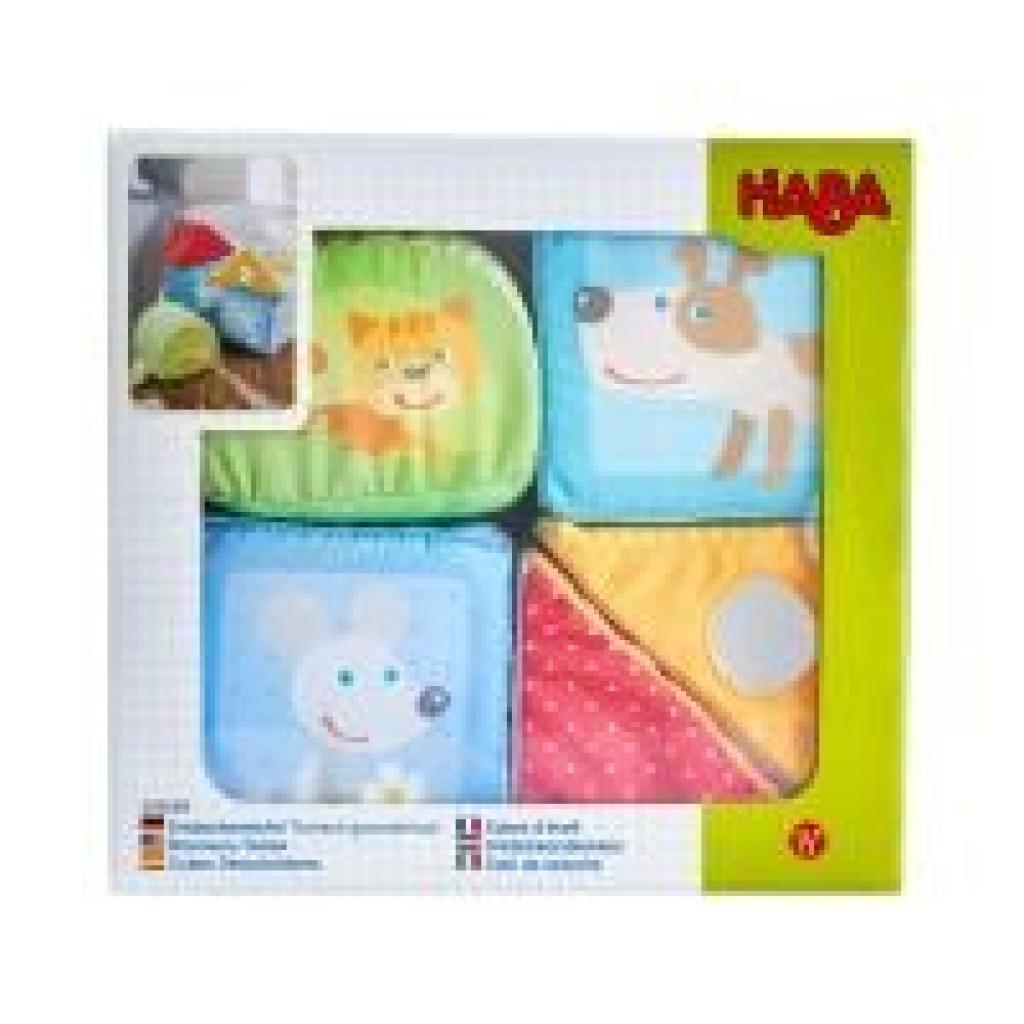 4010168261478 - Stoff- Entdeckerwürfel Tierisch geometrisch