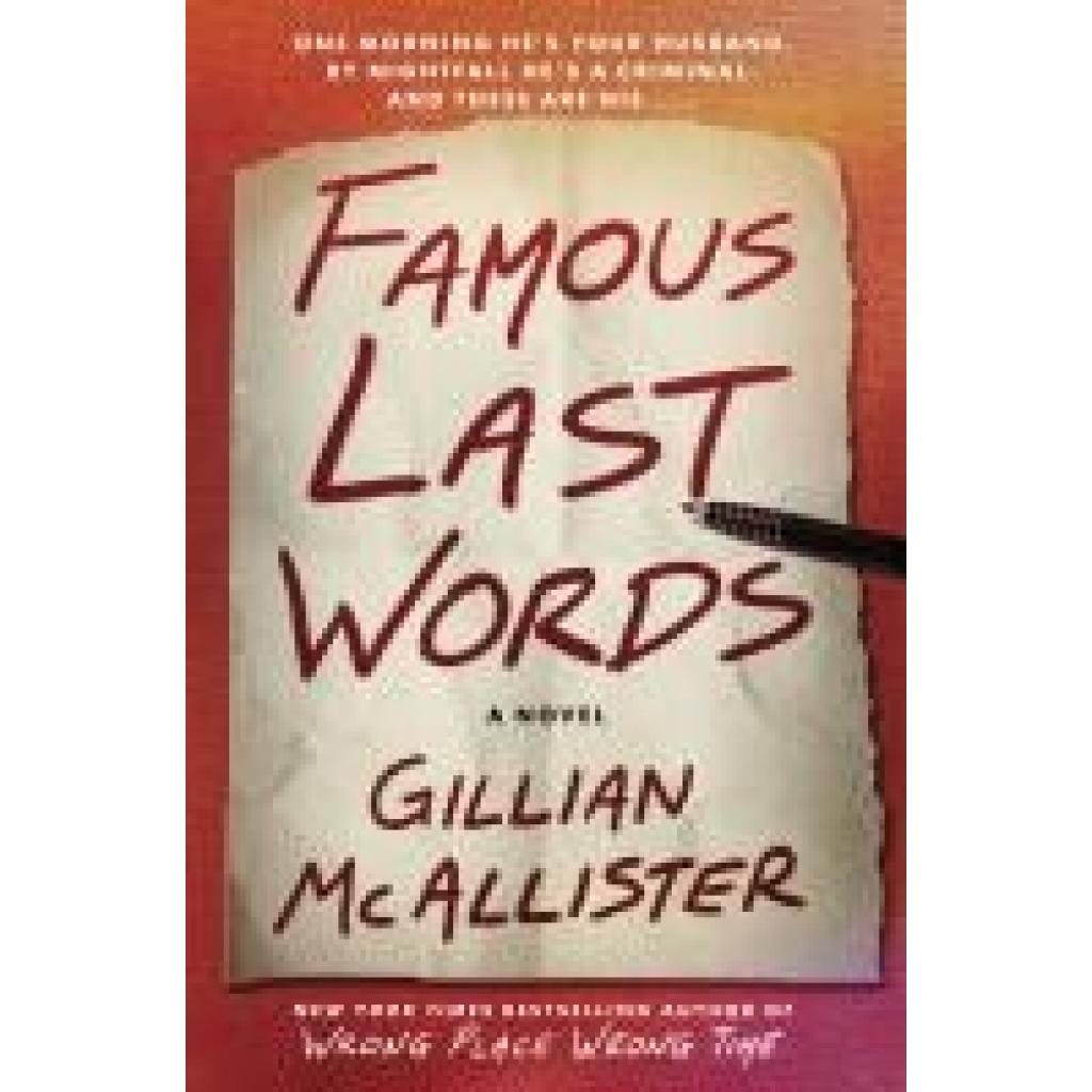 9780063385405 - McAllister Gillian Famous Last Words