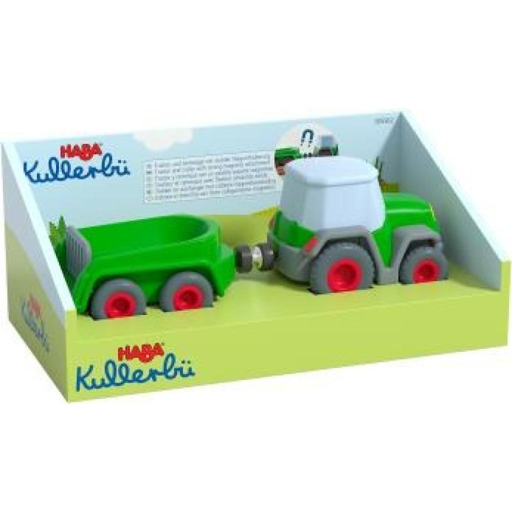 4010168251264 - 305562 Kullerbü – Traktor mit Anhänger grün-kombi 4010168251264 - 305562 Kullerbü – Traktor mit Anhänger grün-kombi