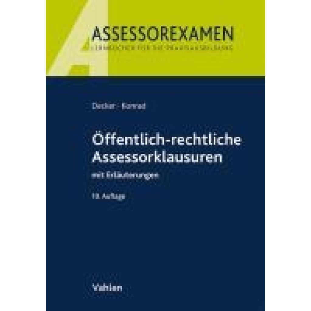 9783800675418 - Decker Andreas Öffentlich-rechtliche Assessorklausuren