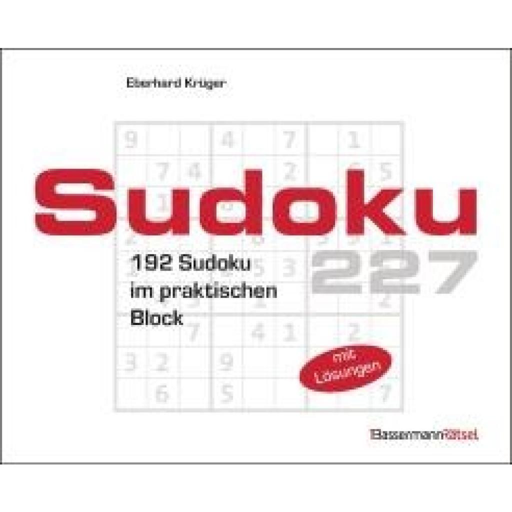 9783809469070 - Krüger Eberhard Sudokublock 227 (5 Exemplare à 299 EUR)