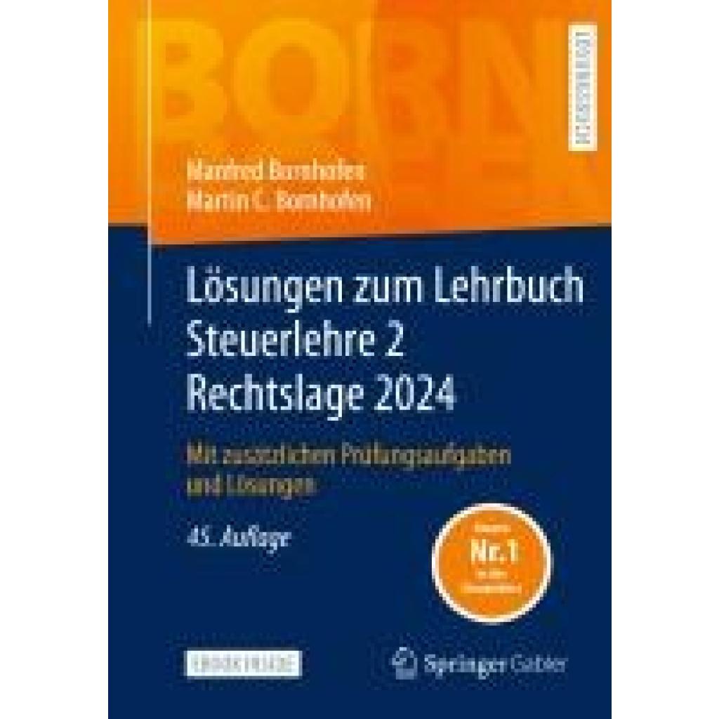 9783658463335 - Bornhofen Manfred Lösungen zum Lehrbuch Steuerlehre 2 Rechtslage 2024