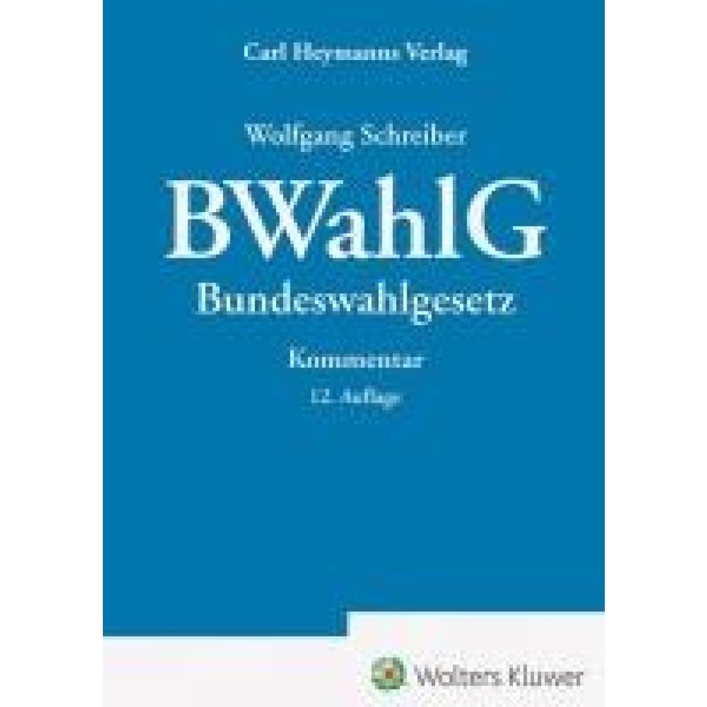 9783452304360 - BWahlG - Kommentar
