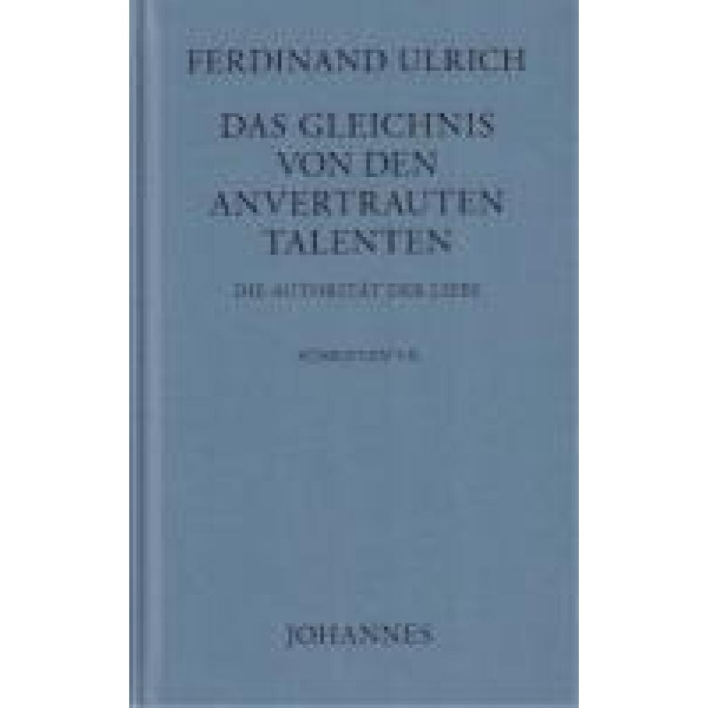 9783894114695 - Ulrich Ferdinand Das Gleichnis von den anvertrauten Talenten