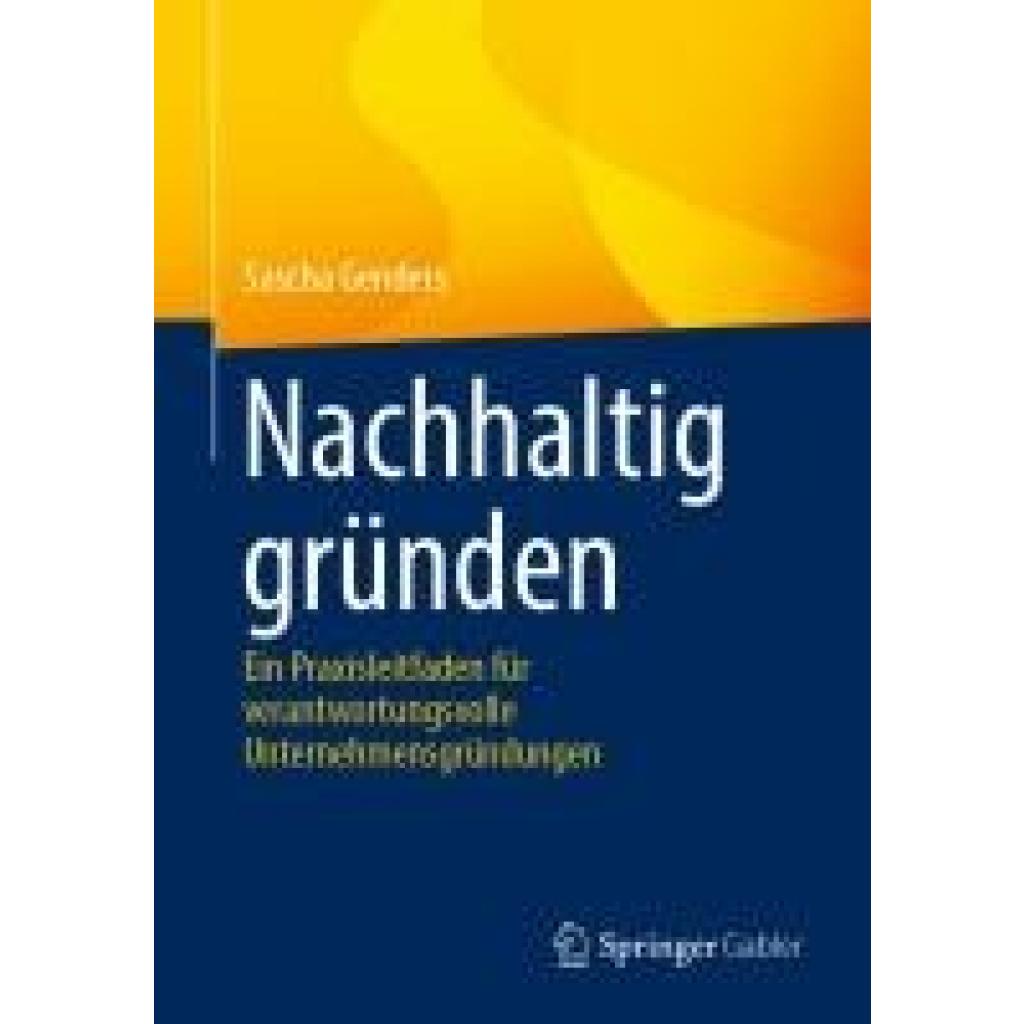 9783662706916 - Genders Sascha Nachhaltig gründen