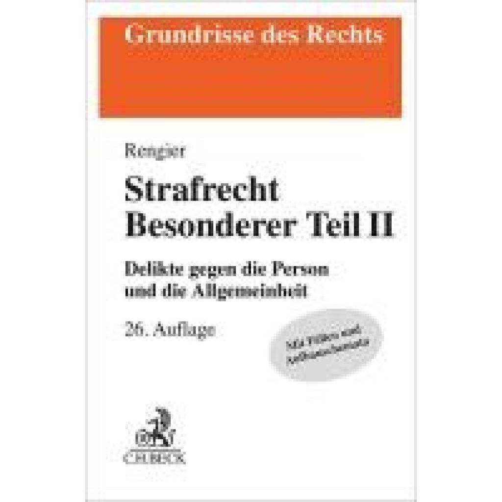 9783406825323 - Rengier Rudolf Strafrecht Besonderer Teil II Strafrecht BT II