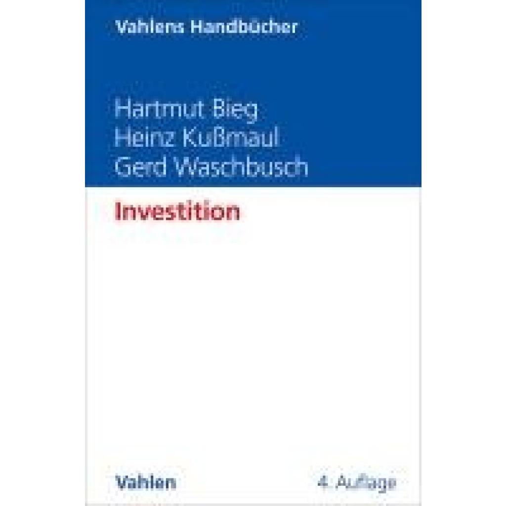 9783800676606 - Bieg Hartmut Investition