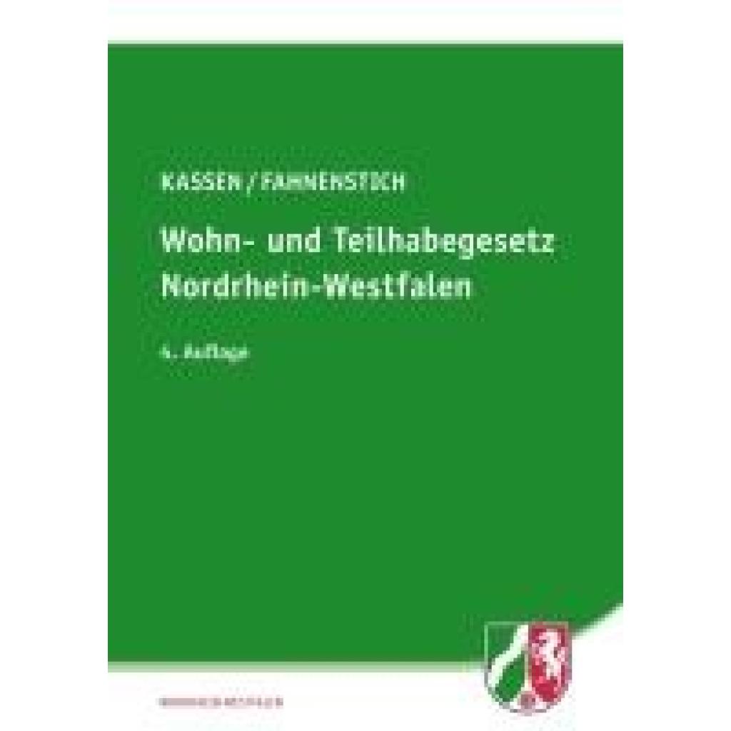 9783949409394 - Fahnenstich Jürgen Wohn- und Teilhabegesetz Nordrhein-Westfalen