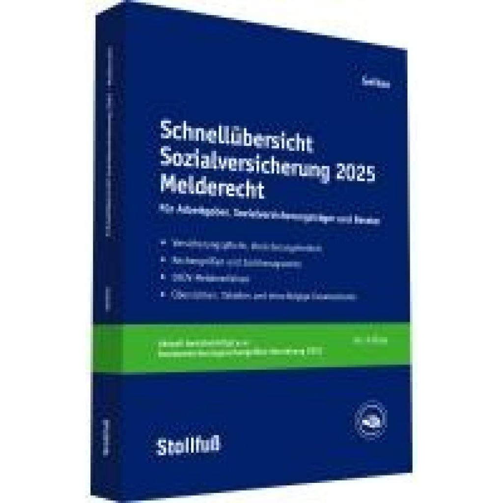 9783083141259 - Geiken Manfred Schnellübersicht Sozialversicherung 2025 Melderecht