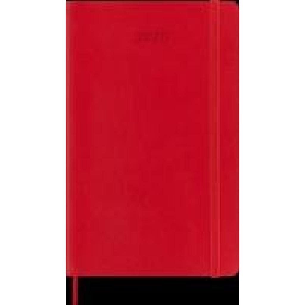 8056999274733 - Moleskine 12 Monate Wochen Notizkalender 2026 Large A5 1 Wo = 1 Seite rechts linierte Seite Weicher Einband Scharlachrot
