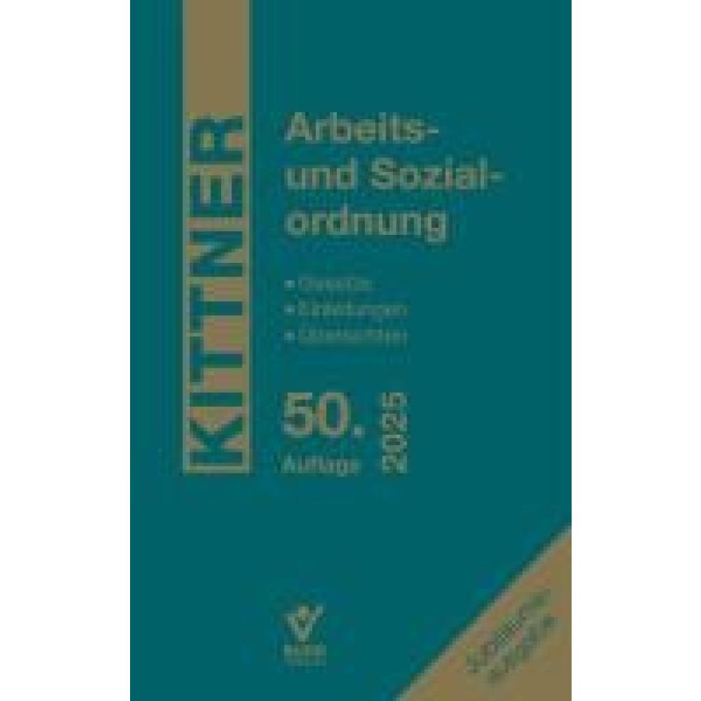 9783766374769 - Kittner Michael Arbeits- und Sozialordnung 2025
