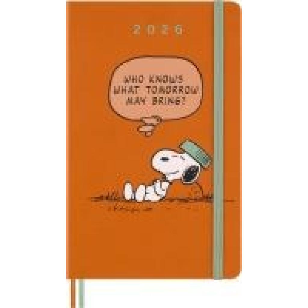 8056999277147 - Moleskine 12 Monate Peanuts Snoopy Tomorrow Wochen Notizkalender 2026 L A5 1 Wo = 1 Seite fester Einband Kadmiumorange