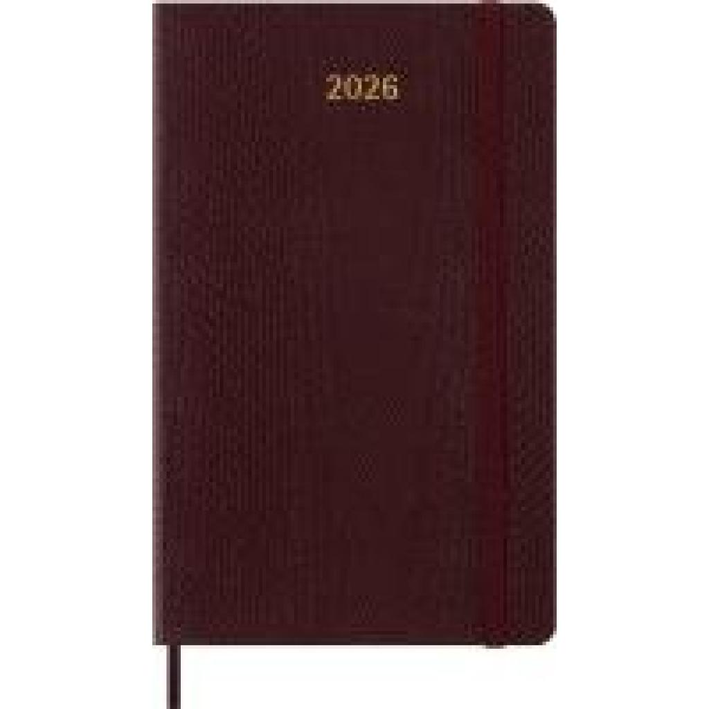 8056999276638 - Moleskine 12 Monate Precious & Ethical Wochen Notizkalender 2026 L A5 liniert weicher Einband Mamba Bordeaux mit Box