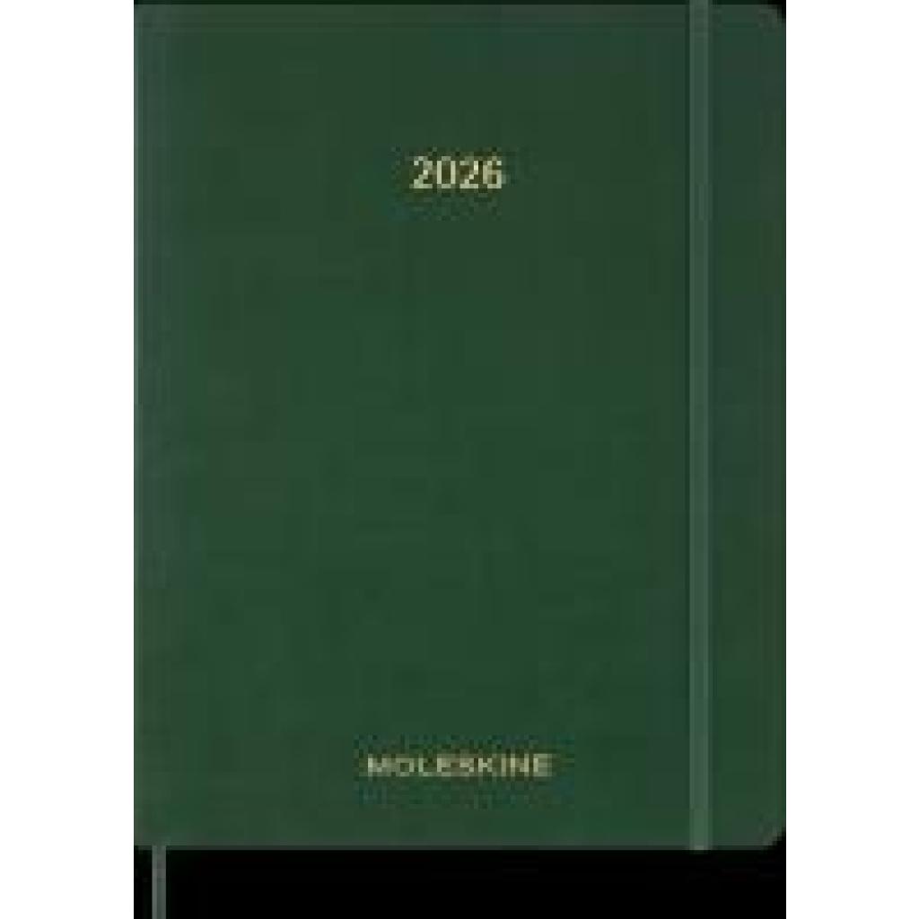 8056999276539 - Moleskine 13 Monate Essential Wochenkalender 2025 2026 1 Wo = 2 Seiten vertikal XXL fester Einband Myrtengrün