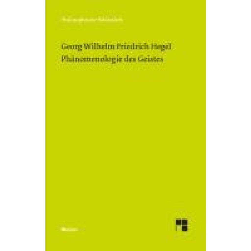 9783787349364 - Hegel Georg Wilhelm Friedrich Phänomenologie des Geistes
