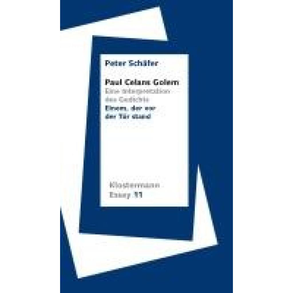 9783465046691 - Schäfer Peter Paul Celans Golem