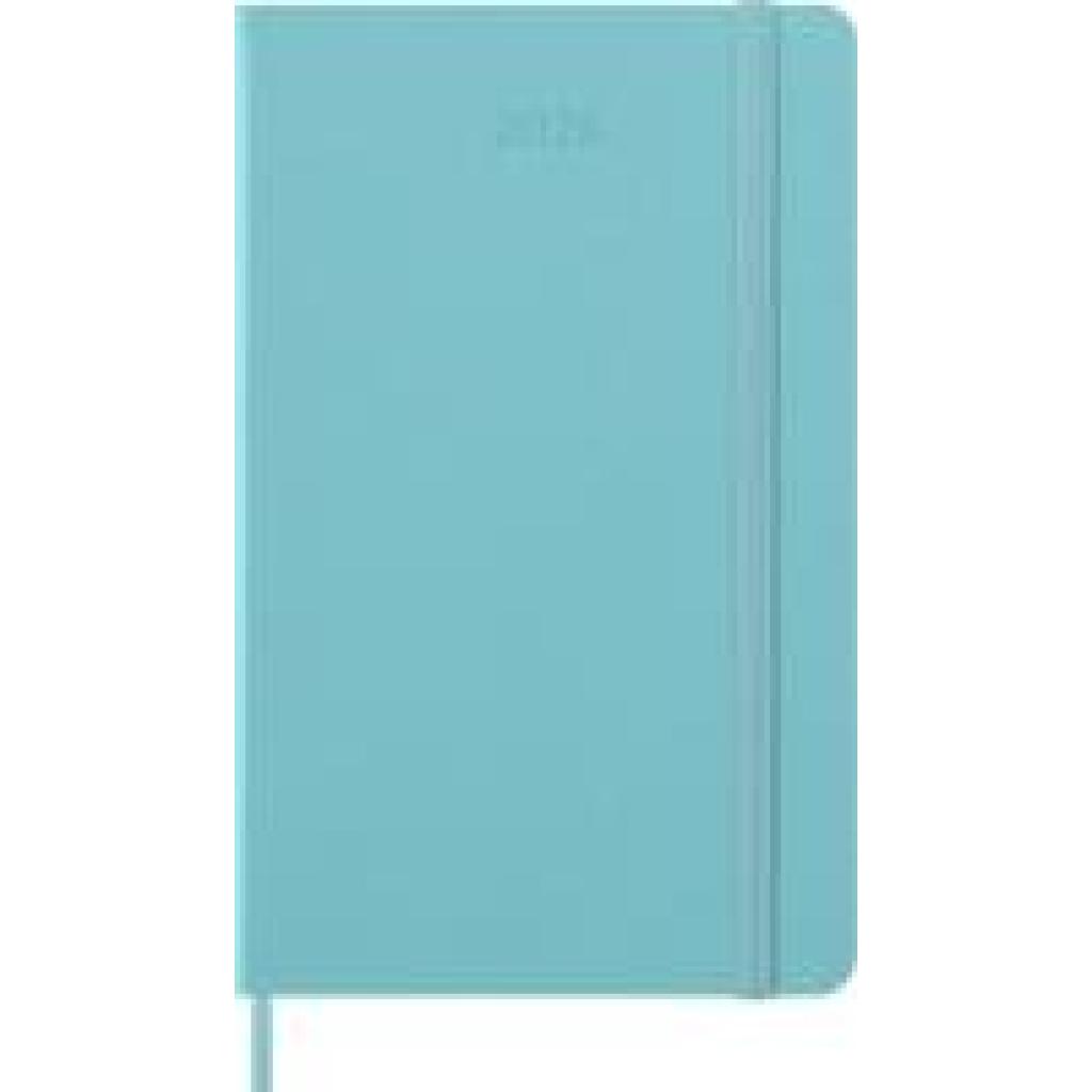 8056999276409 - Moleskine 12 Monate Wochen Notizkalender 2026 Large A5 1 Wo = 1 Seite rechts linierte Seite fester Einband Aquamarin