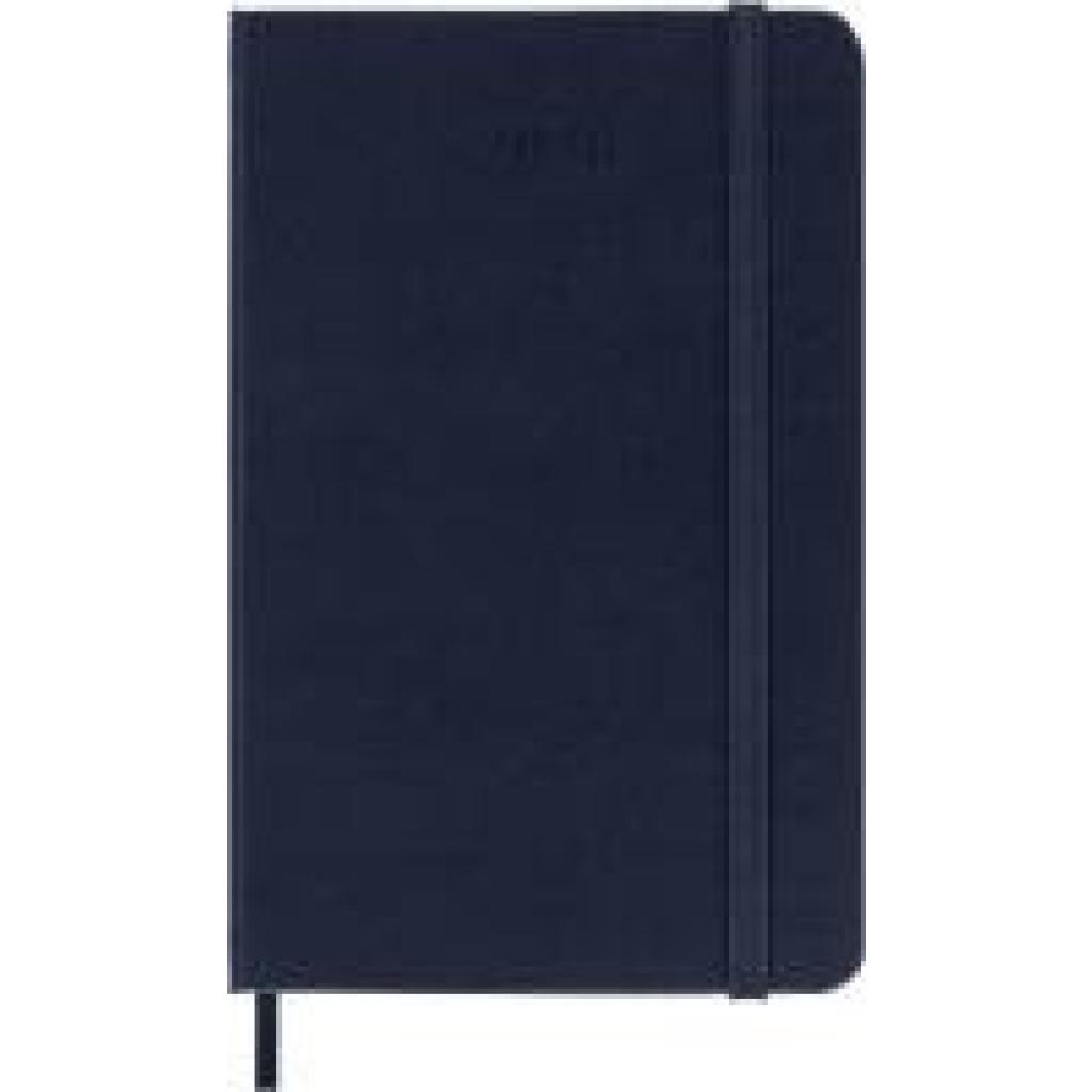 8056999274740 - Moleskine 12 Monate Wochen Notizkalender 2026 Pocket A6 1 Wo = 1 Seite rechts linierte Seite Fester Einband Saphir