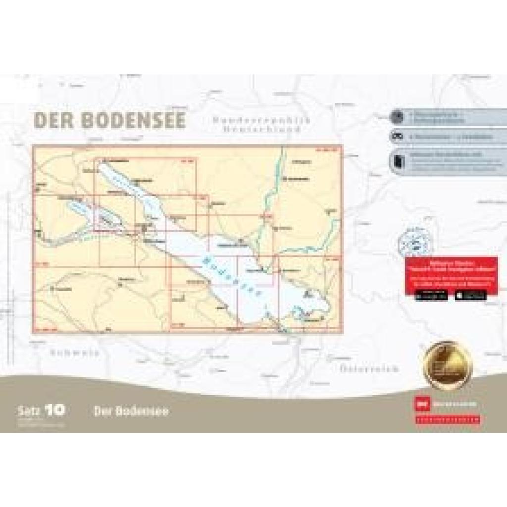 9783667130228 - Sportbootkarten Satz 10 Bodensee (Ausgabe 2025)