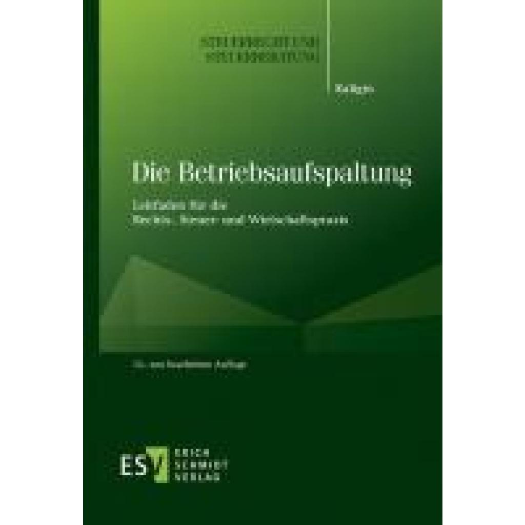 9783503238569 - Kaligin Thomas Die Betriebsaufspaltung