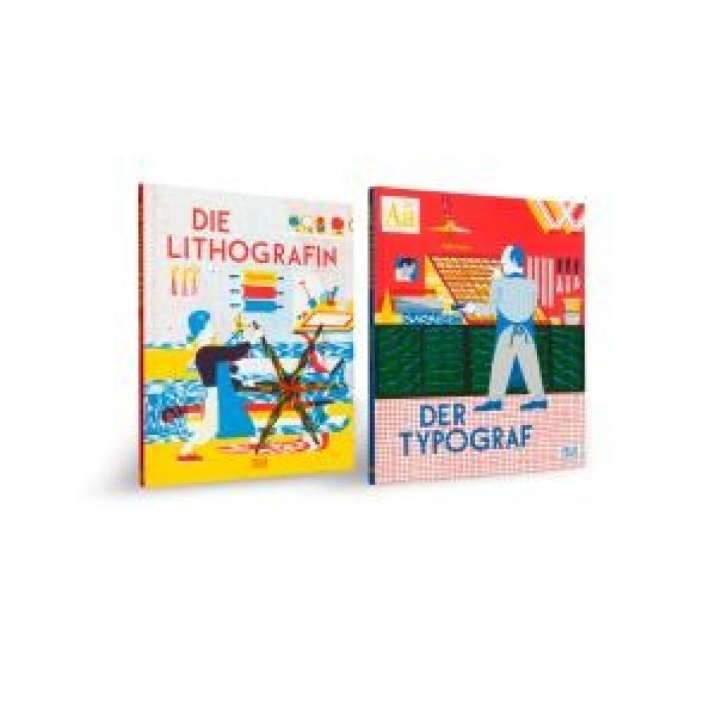 9783775760591 - Bazin Gaby Die Lithografin  & Der Typograf  Zwei Bilderbücher für Kinder ab 6 Jahren über Buchdruck und Schriftkunst