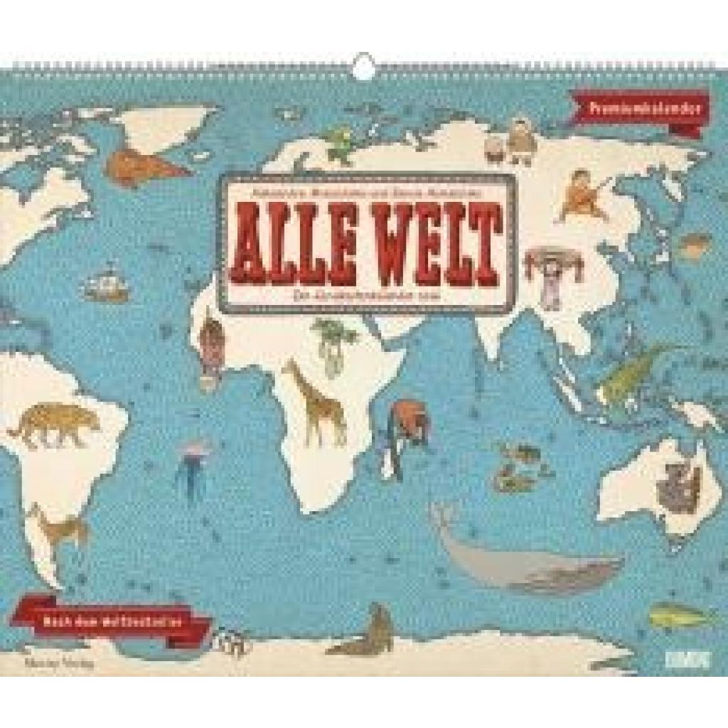 4069095008588 - Alle Welt 2026 - Landkarten-Kalender von DUMONT- Kinder-Kalender -Querformat 60 x 50 cm