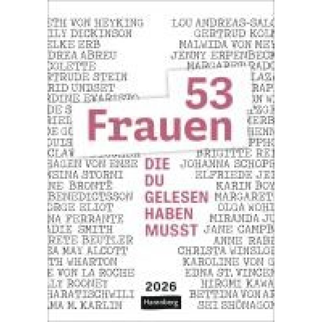 9783840037627 - Nadolny Susanne 53 Frauen die du gelesen haben musst Wochen-Kulturkalender 2026