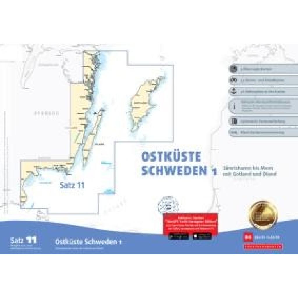 9783667130235 - Sportbootkarten Satz 11 Ostküste Schweden 1 (Ausgabe 2025 2026)