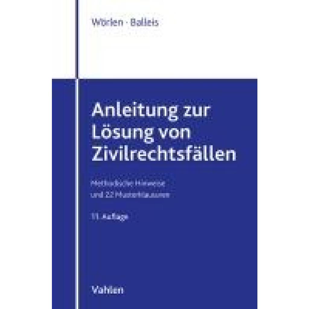 9783800675357 - Wörlen Rainer Anleitung zur Lösung von Zivilrechtsfällen