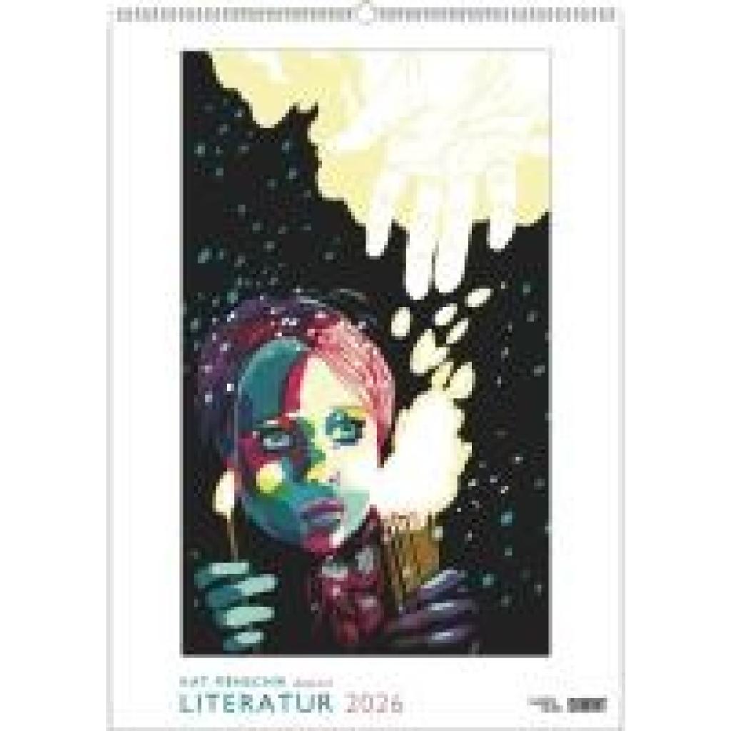 4069095006652 - Kat Menschik illustriert Literatur - Literarischer Posterkalender in Bildern 2026 - Wand-Kalender von DUMONT - Format 50 x 70 cm