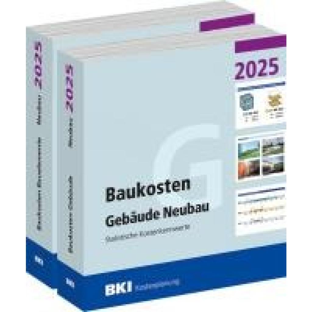 9783481049379 - BKI Baukosten Gebäude + Bauelemente Neubau 2025 - Kombi Teil 1-2