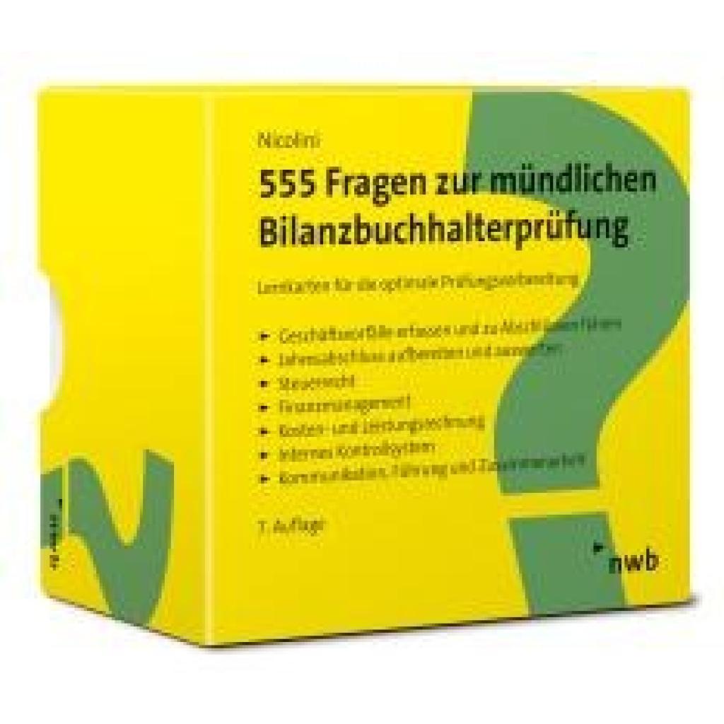 9783482666070 - Nicolini Hans J 555 Fragen zur mündlichen Bilanzbuchhalterprüfung