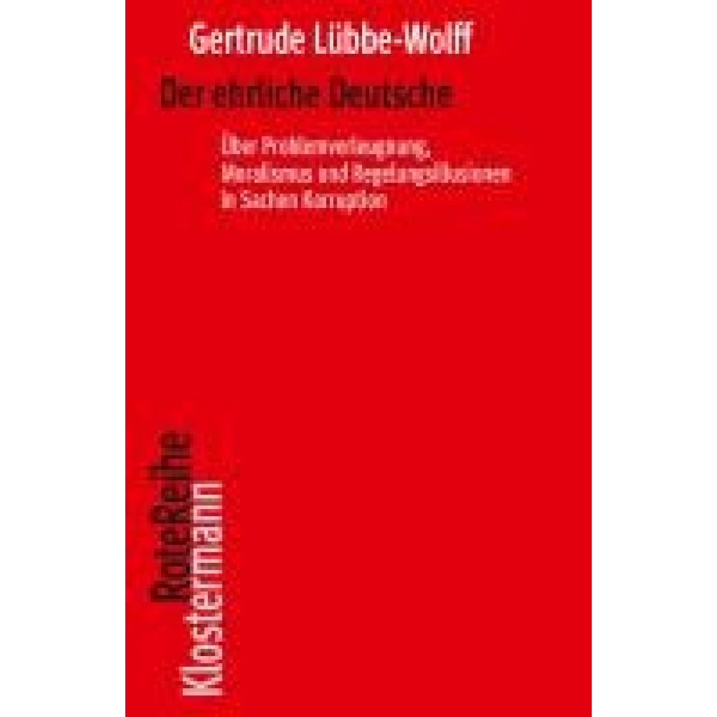 9783465046684 - Lübbe-Wolff Gertrude Der ehrliche Deutsche