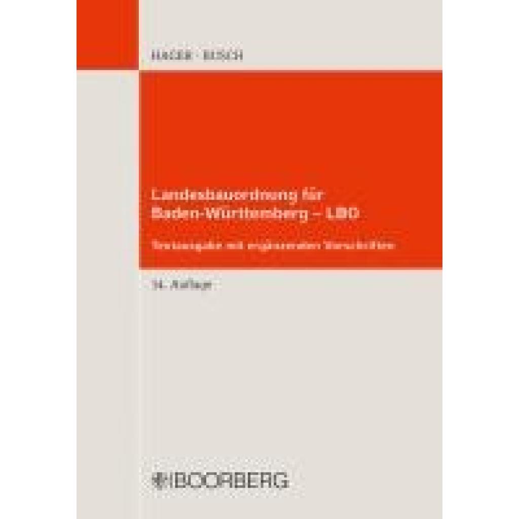 9783415077553 - Landesbauordnung für Baden-Württemberg - LBO