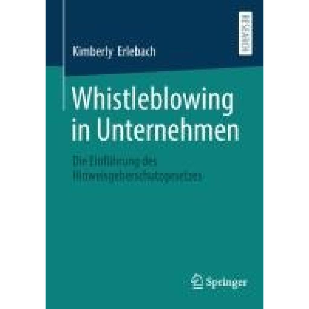 9783658485030 - Erlebach Kimberly Whistleblowing in Unternehmen 9783658485030 - Erlebach Kimberly Whistleblowing in Unternehmen