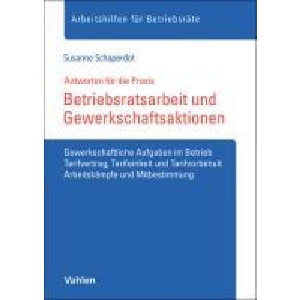 9783800676835 - Schaperdot Susanne Betriebsratsarbeit und Gewerkschaftsaktionen