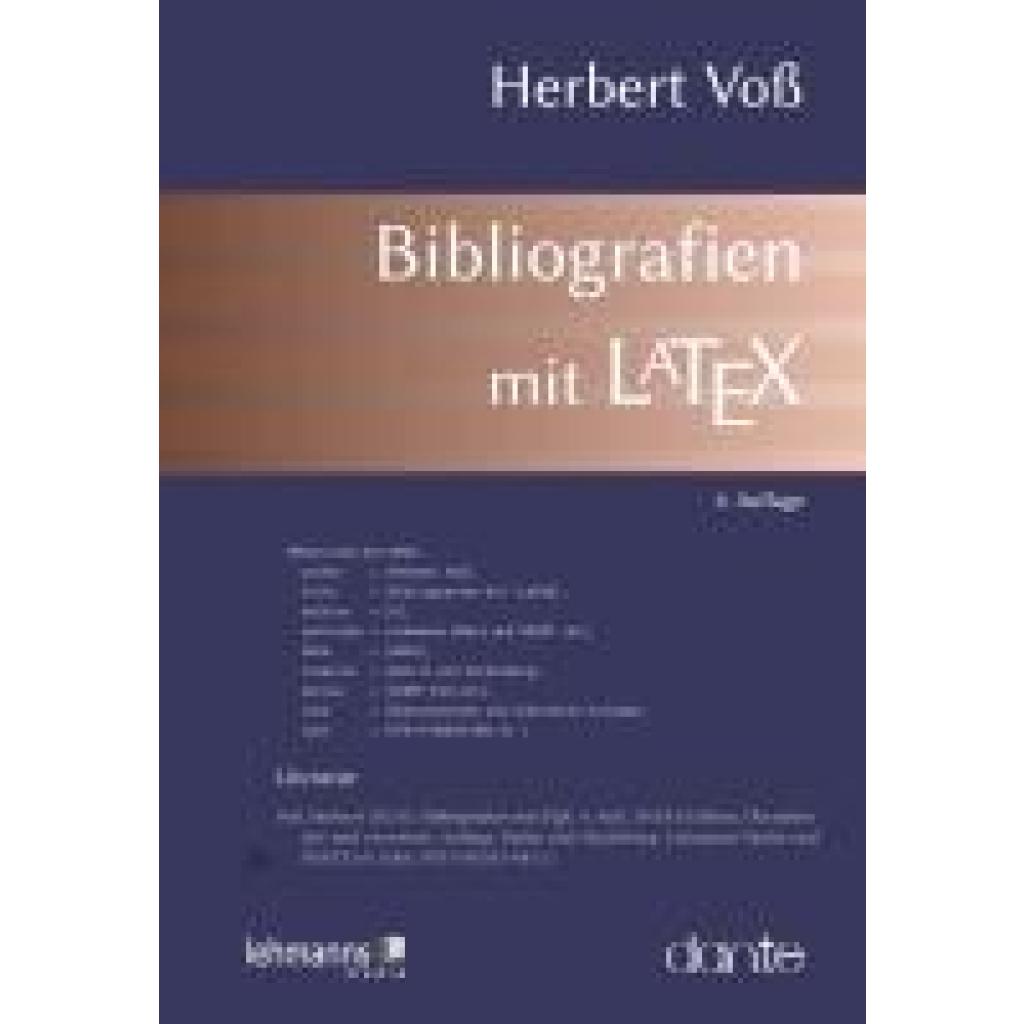 9783965434813 - Voß Herbert Bibliografien mit LaTeX 9783965434813 - Voß Herbert Bibliografien mit LaTeX