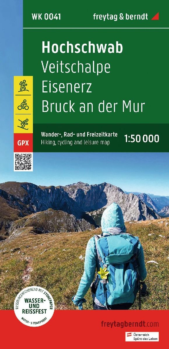 freytag & berndt Wanderkarte WK 0041 Hochschwab, Veitschalpe - Eisenerz - Bruck an der Mur 1:50.000
