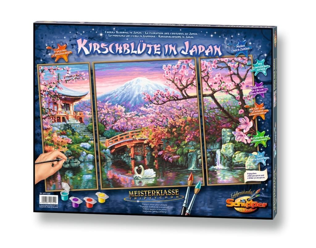 Schipper Malen nach Zahlen - Kirschblüte in Japan (Triptychon)