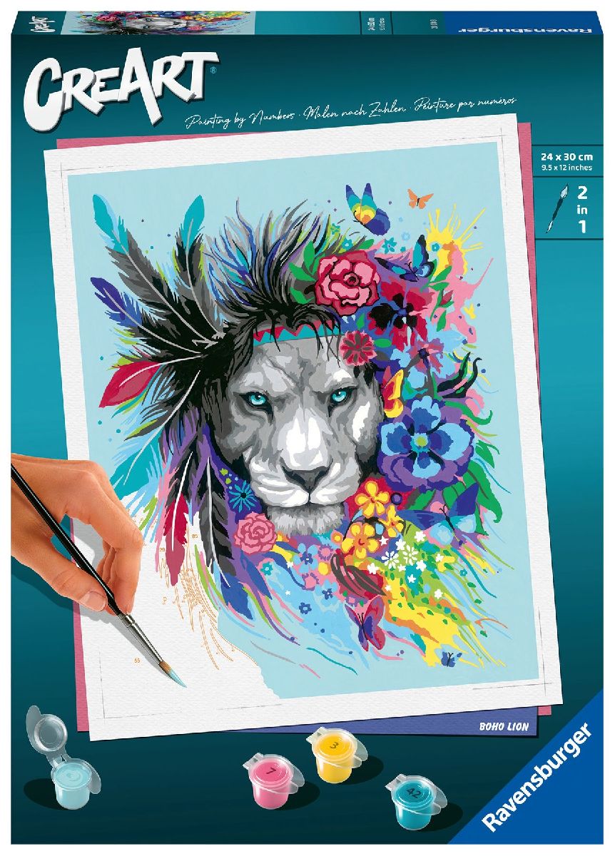 Ravensburger CreArt - Malen nach Zahlen 20130 - Boho Lion - ab 12 Jahren